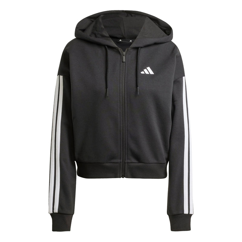 Essentials 3-Stripes French Terry Full-Zip Hoodie