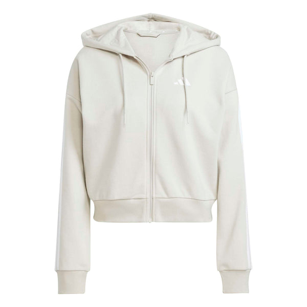 Essentials 3-Stripes French Terry Full-Zip Hoodie