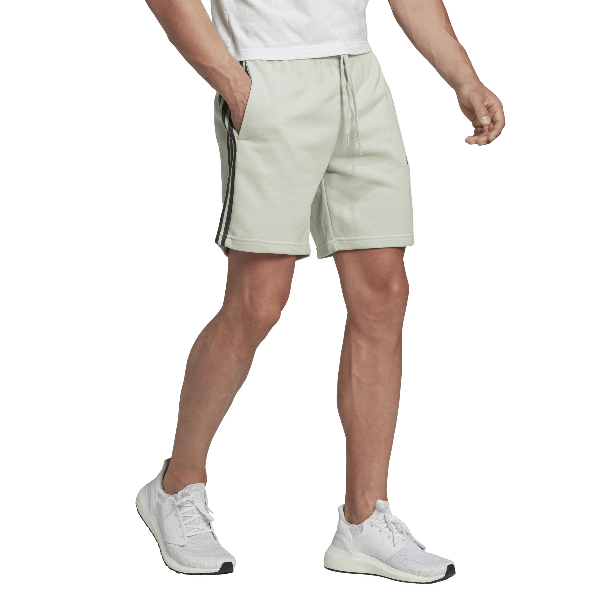 Essentials French Terry 3-Stripes Shorts (M)